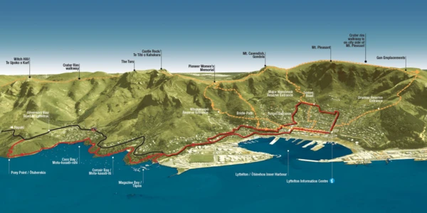 Hiking tracks from Lyttelton Township